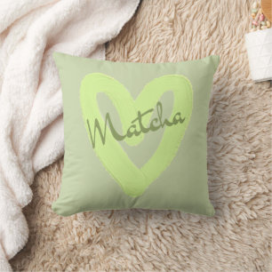 Cojín Decorativo Té verde matcha, todo es mejor con matcha
