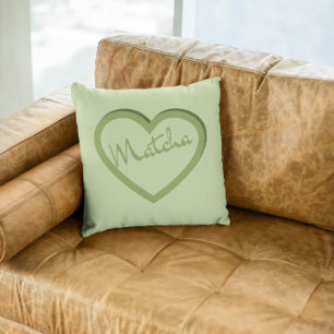 Cojín Decorativo Té verde matcha, todo es mejor con matcha