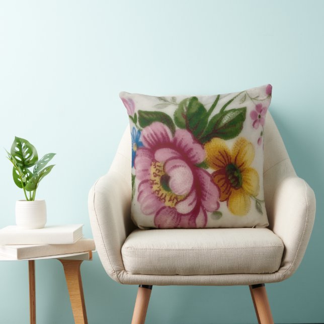 Cojín Decorativo Tea Cup Floral Bouquet (Silla)