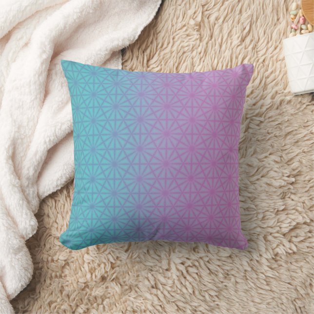 Cojín Decorativo Teal and lavender throw pillow (Manta)