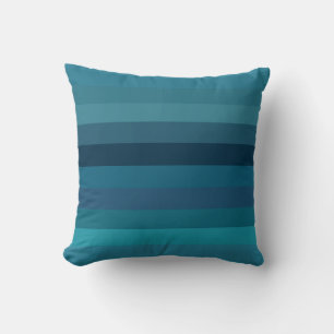 Cojín Decorativo Teal Malhumorado y Rayas Navy