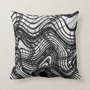 Cojín Decorativo Techo blanco y negro ondulado, imágenes del SVP