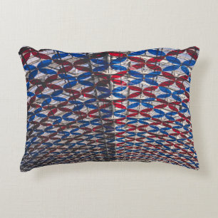 Cojín Decorativo Techo de cristal rojo y azul