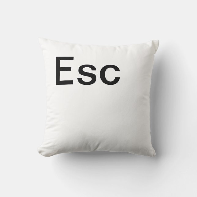 Cojín Decorativo Tecla de escape (Anverso)