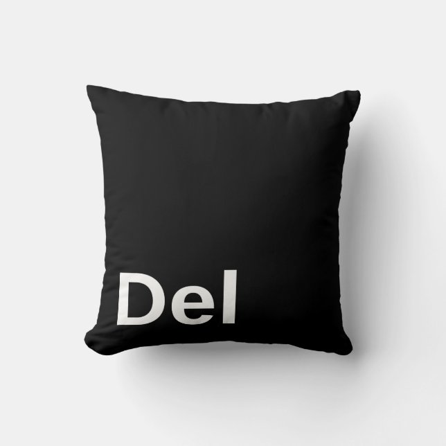 Cojín Decorativo Tecla de Suprimir (Anverso)