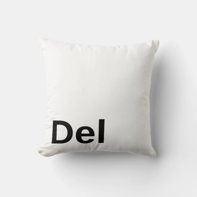 Cojín Decorativo Tecla de Suprimir (Anverso)
