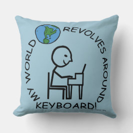 Cojín Decorativo Teclado - El mundo gira