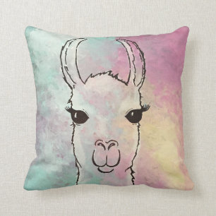 Cojín Decorativo Técnicas mixtas de la llama que pintan la almohad