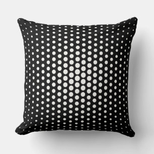 Cojín Decorativo Tecno blanco puntos negro moderno