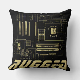 Cojín Decorativo tecnología de la tarjeta madre GEEK con GOMA en ne