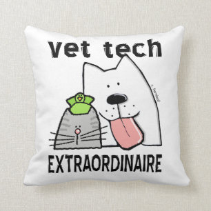 Cojín Decorativo Tecnología del veterinario de la diversión