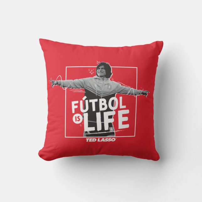 Cojín Decorativo Ted Lasso | Dani Rojas Fútbol es Vida (Anverso)