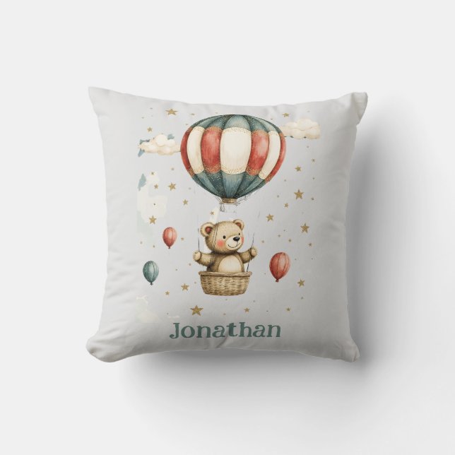 Cojín Decorativo Teddy Bear Hot Air Balloon Cozy (Anverso)