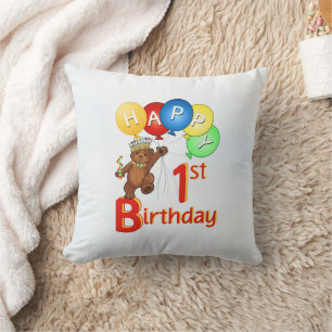 Cojín Decorativo Teddy Bear Prince Primer cumpleaños