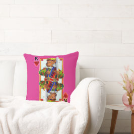 Cojín Decorativo Teddy Oso Rey de Corazones