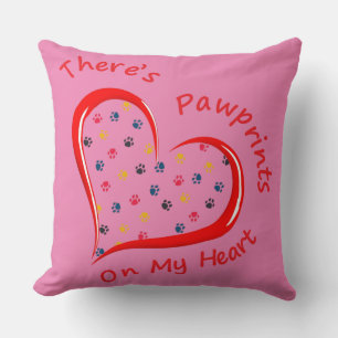 Cojín Decorativo Tejas huellas en mi corazón