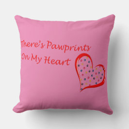 Cojín Decorativo Tejas huellas en mi corazón