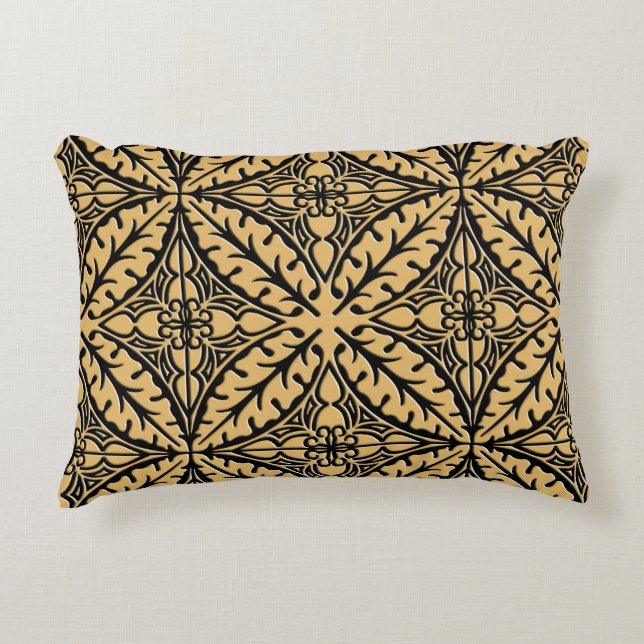 Cojín Decorativo Tejas marroquíes - moreno y negro del camello (Anverso)