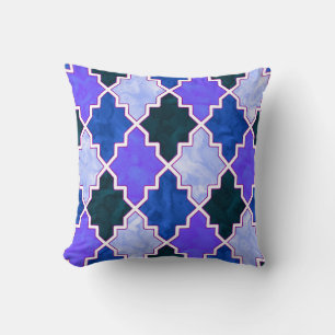 Cojín Decorativo Tejido colorido real Quatrefoil Arte marroquí 9
