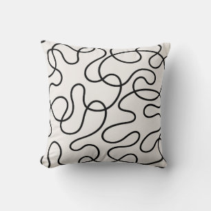 Cojín Decorativo Tejido de Línea Minimalista