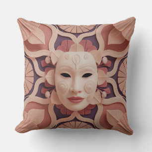 Cojín Decorativo Tejido de Pétalo Kala con Motivo de Batik 3D
