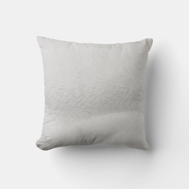 Cojín Decorativo Tejido de textura de algodón blanco (Anverso)