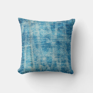 Cojín Decorativo Tejido de vaqueros azules