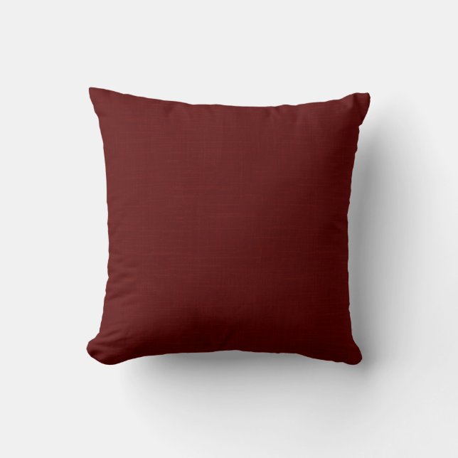 Cojín Decorativo Tejido rojo oscuro, rojo-marrón. (Anverso)