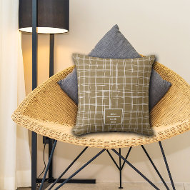 Cojín Decorativo Tejidos de líneas de caída nombre personalizado