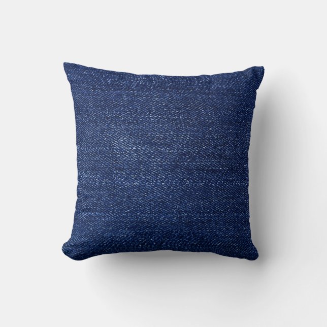 Cojín Decorativo Tejidos de vaqueros denim: fondo texturado. (Anverso)