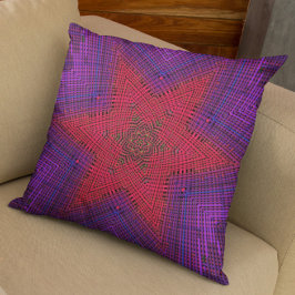 Cojín Decorativo Tejidos Mandala rojo y morado