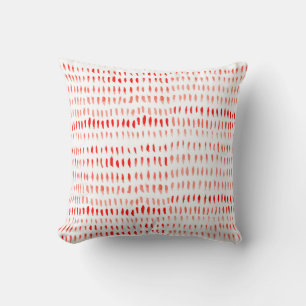 Cojín Decorativo Tela acuarela: patrón de grunge rojo.