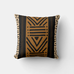 Cojín Decorativo Tela de barro africano Bogolan Diseño de tela Tira