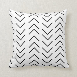 Cojín Decorativo Tela de barro negro y blanco