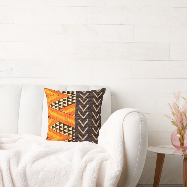 Cojín Decorativo Tela de barro tribal africana (Sofá)