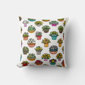 Cojín Decorativo Tela de Bebe de Plantas Pequeñas en Macetas