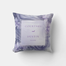 Cojín Decorativo Tela de Chifón Morado Lavanda Suave Monocromo