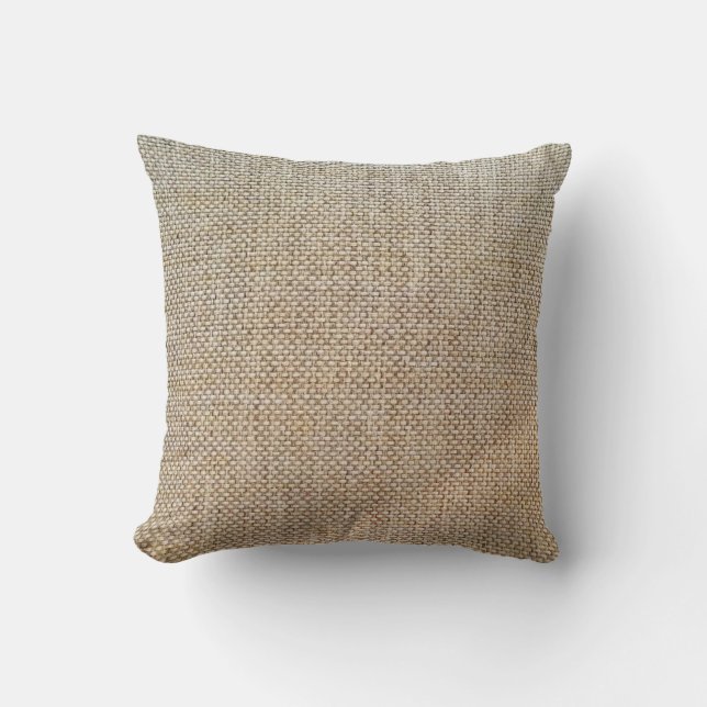 Cojín Decorativo Tela de fondo marrón textil (Anverso)