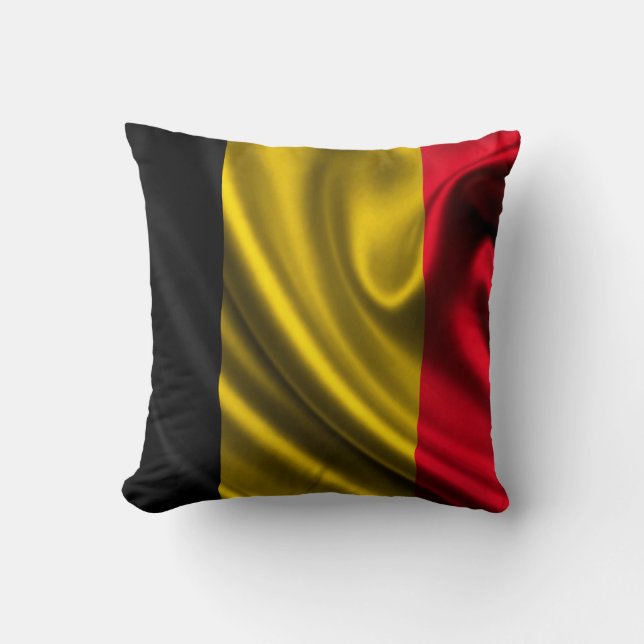 Cojín Decorativo Tela de la bandera de Bélgica (Anverso)