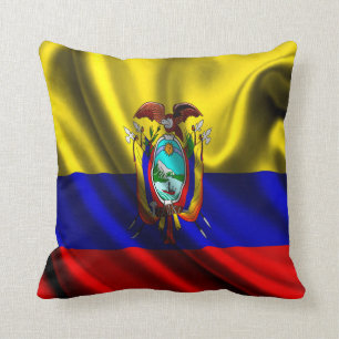 Cojín Decorativo Tela de la bandera de Ecuador