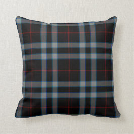 Cojín Decorativo Tela escocesa de tartán azul roja gris negra