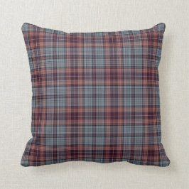 Cojín Decorativo Tela escocesa de tartán roja del gris azul