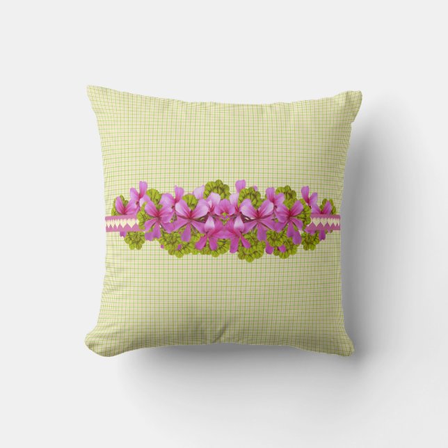 Cojín Decorativo Tela escocesa del amor de la abuela (Anverso)