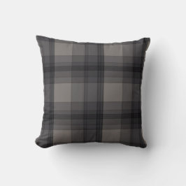 Cojín Decorativo Tela escocesa gris/negra de Classi