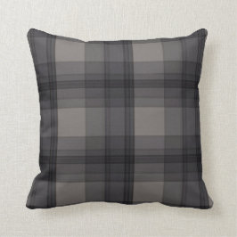 Cojín Decorativo Tela escocesa gris/negra de Classi