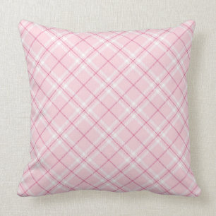 Cojín Decorativo Tela escocesa rosa clara