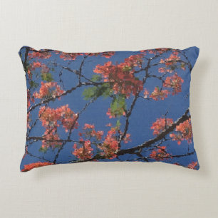 Cojín Decorativo Tela floral, azul