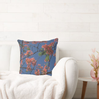 Cojín Decorativo Tela Floral, Azul