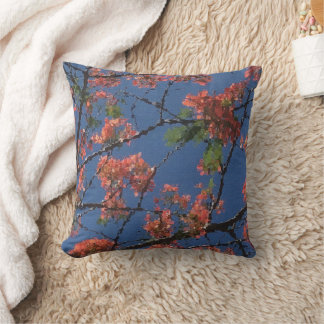 Cojín Decorativo Tela floral, azul