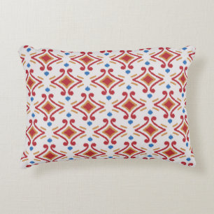 Cojín Decorativo Tela Ikat hecha a mano. Patrón étnico sin fisuras.